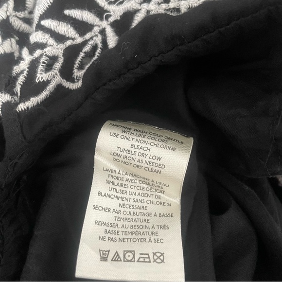 Free People Weila Embroidered Romper Coverup Black Size Large - Picture 6 of 6